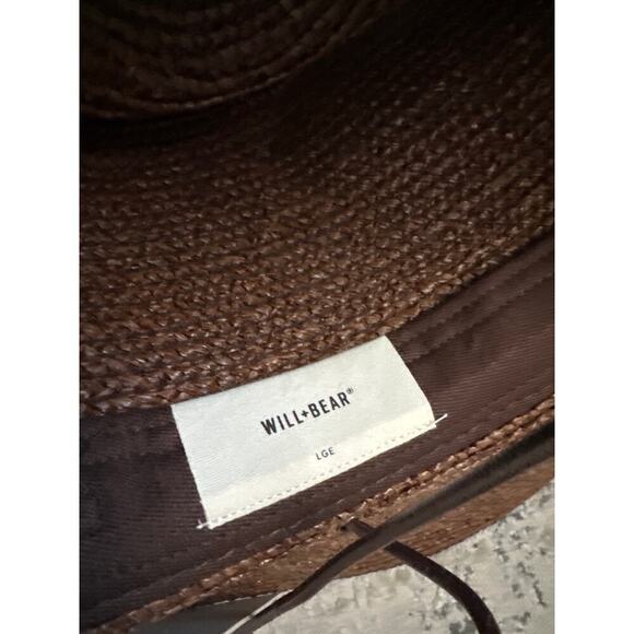 Will+Bear Austin Brown | Brown Straw Wide‎ Brim Hat size LARGE-with flaw main image 4
